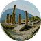 Ruinen von Delphi (durch Fischauge)